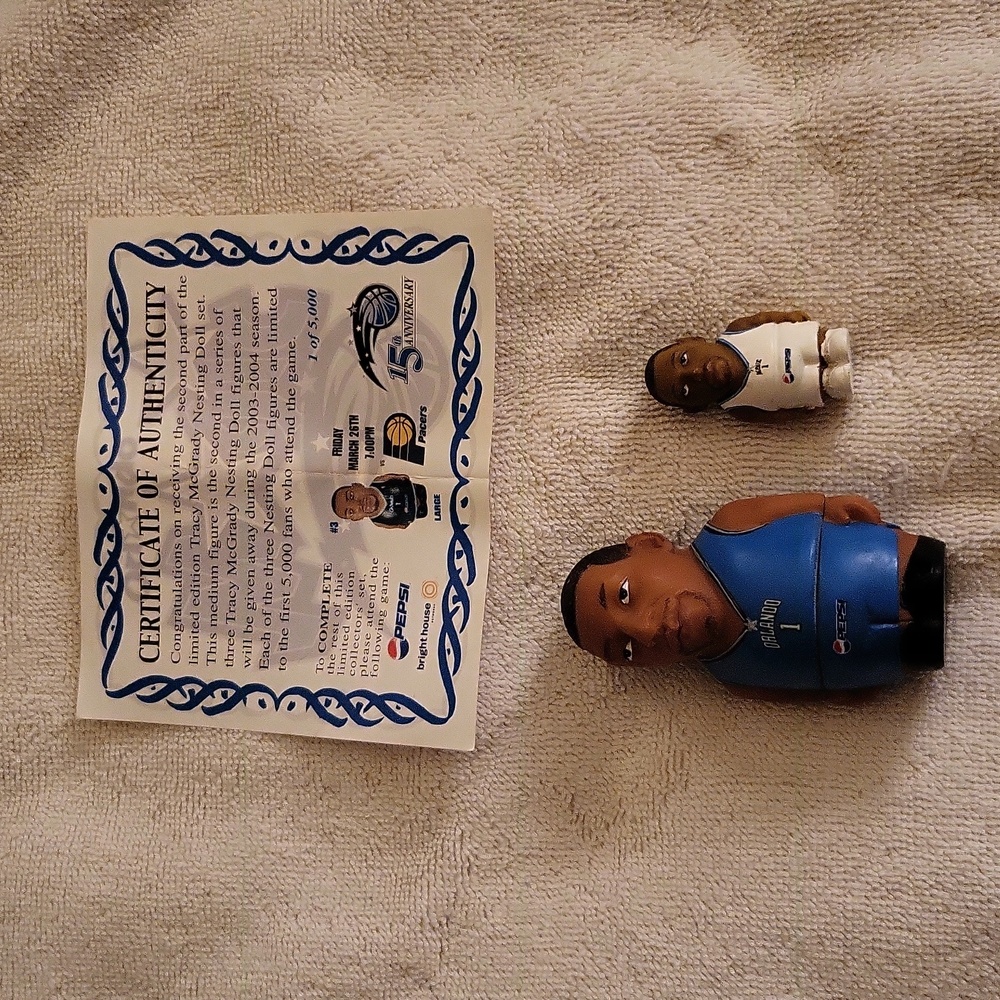 Orlando Magic Tracy McGrady nesting Doll set.